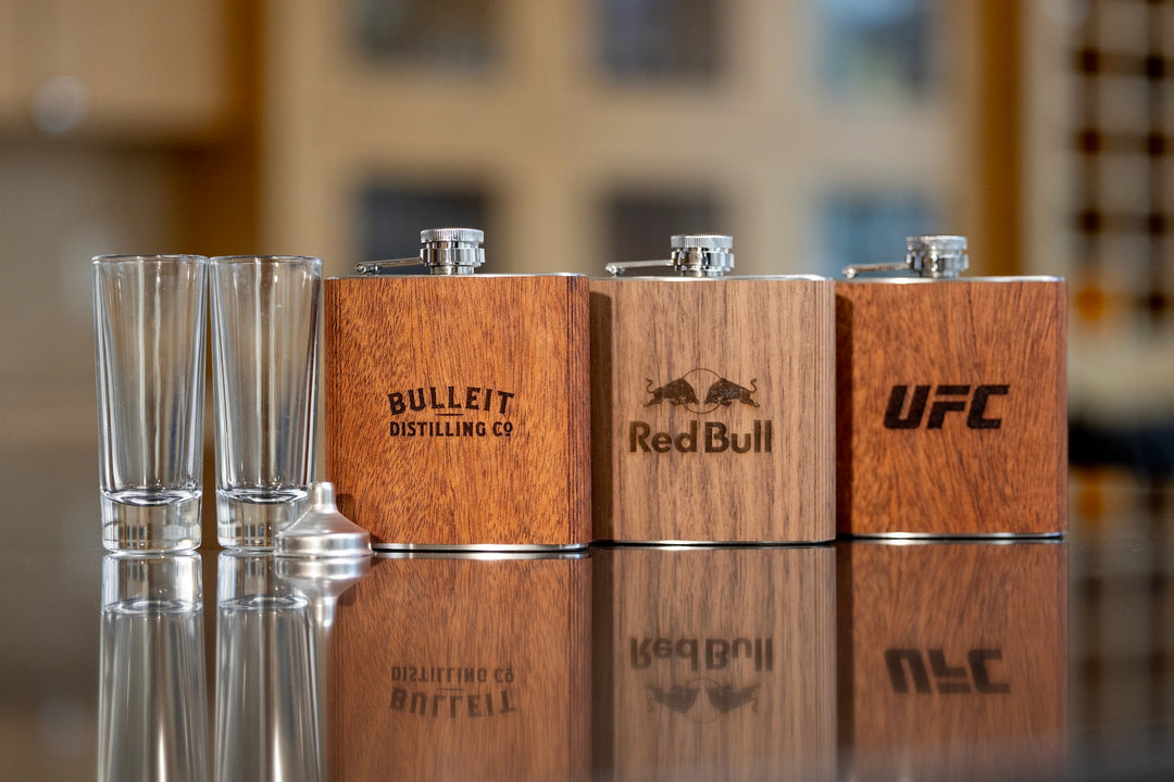 Branded Wood Flasks