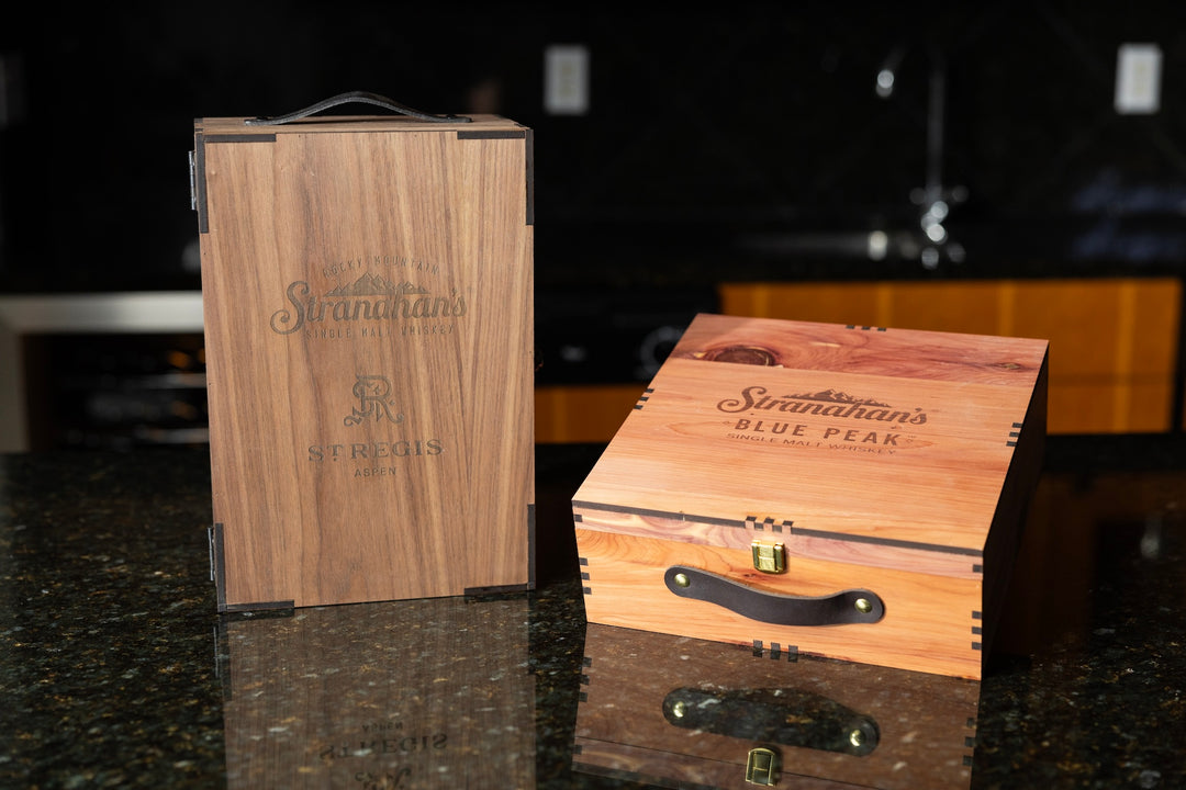 Whiskey promotional wood box sets
