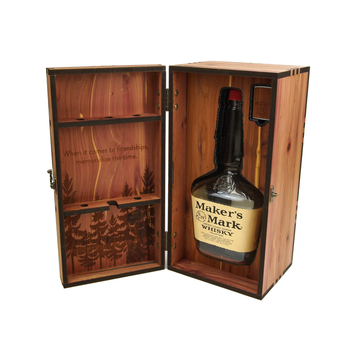 Cedar Clamshell Whiskey Box