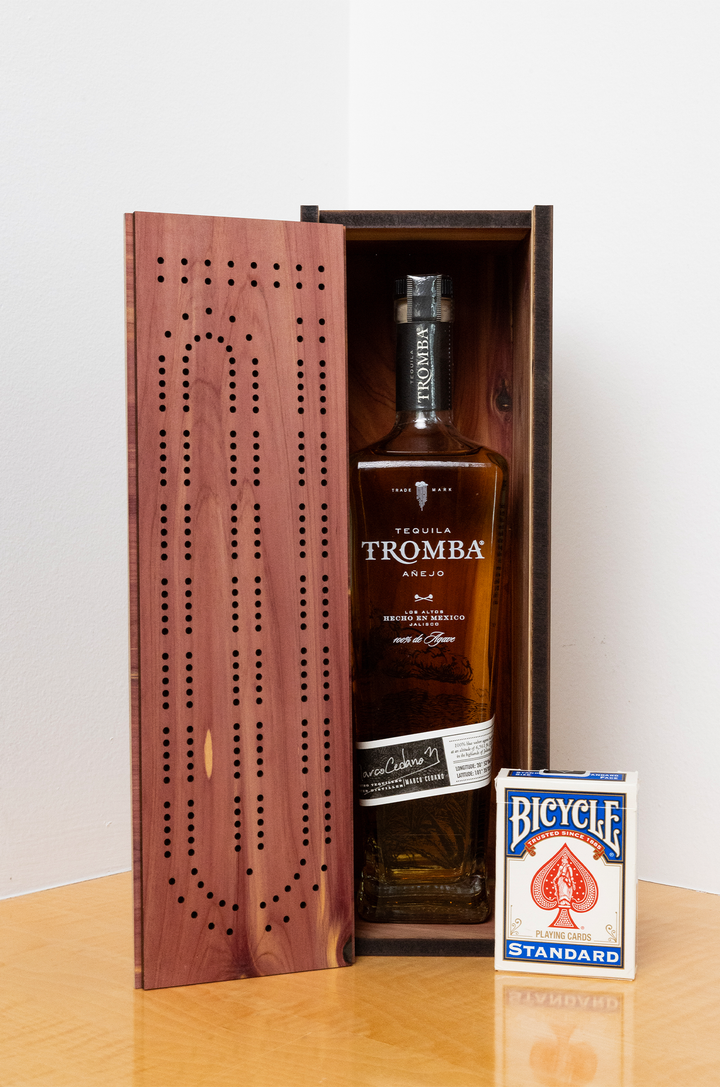 Cribbage Board Liquor Box