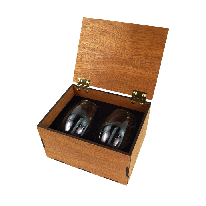 Mahogany Wine Glass Set