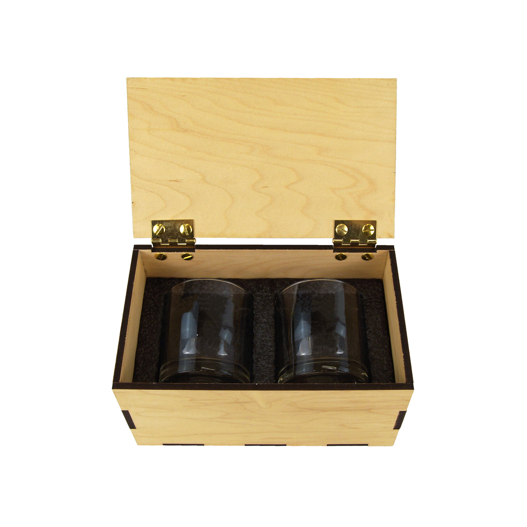 Rocks Glass Gift Box - Hinge Lid