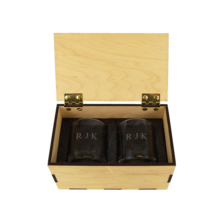 Rocks Glass Gift Box - Hinge Lid