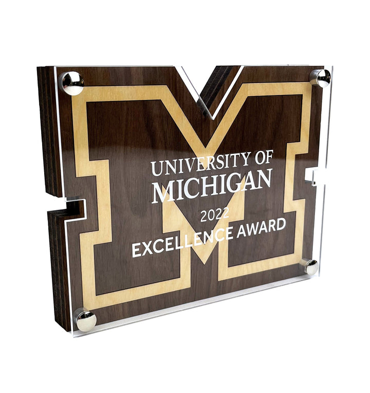 Big Ten Block Letter Plaque