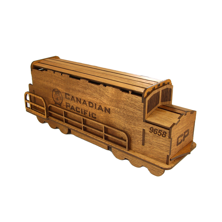 3D Train Wine Box