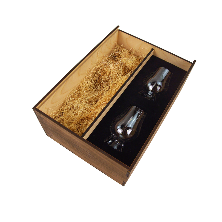 Walnut Whiskey Box Gift Set