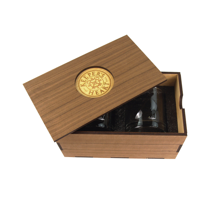 Walnut Drop Top Rocks Gift Set