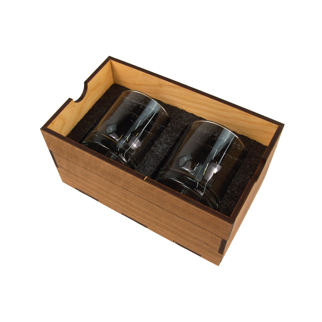 Walnut Drop Top Rocks Gift Set