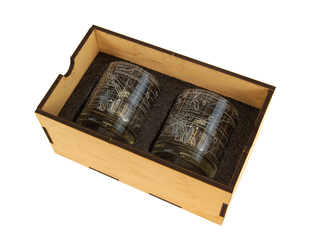 Maple Set top Rocks Glass Gift Set