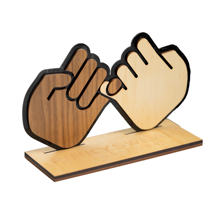 Walnut, Maple & Acrylic Handshake Award