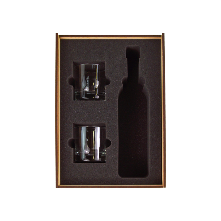 Walnut Slide Top Liquor Gift Set