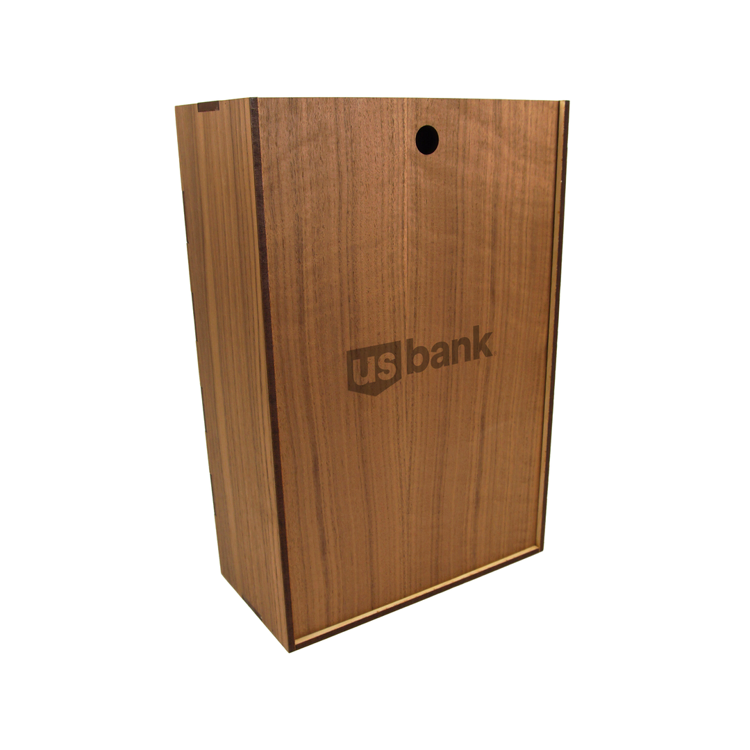 Walnut Slide Top Liquor Gift Set