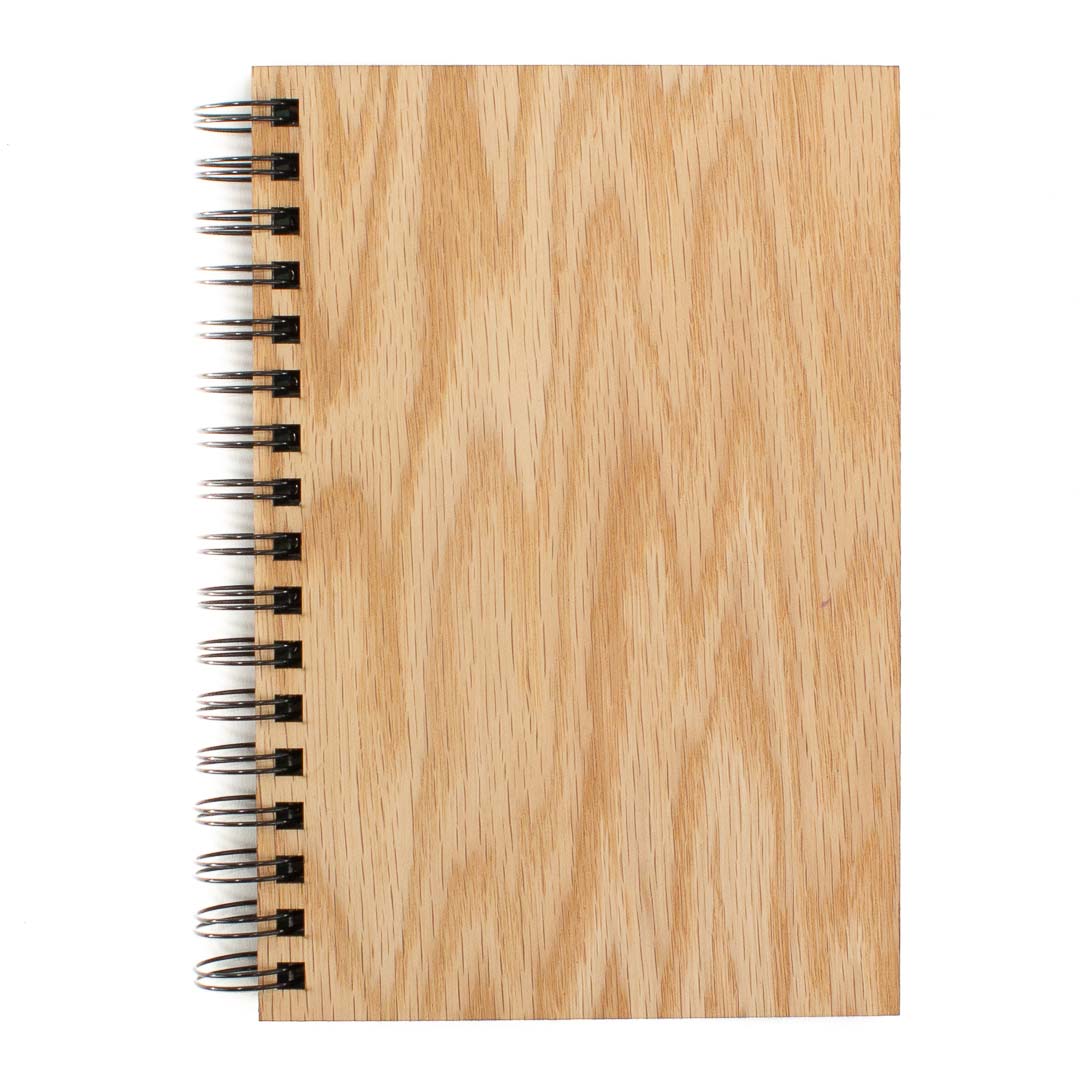 Customizable Wood Spiral Journal