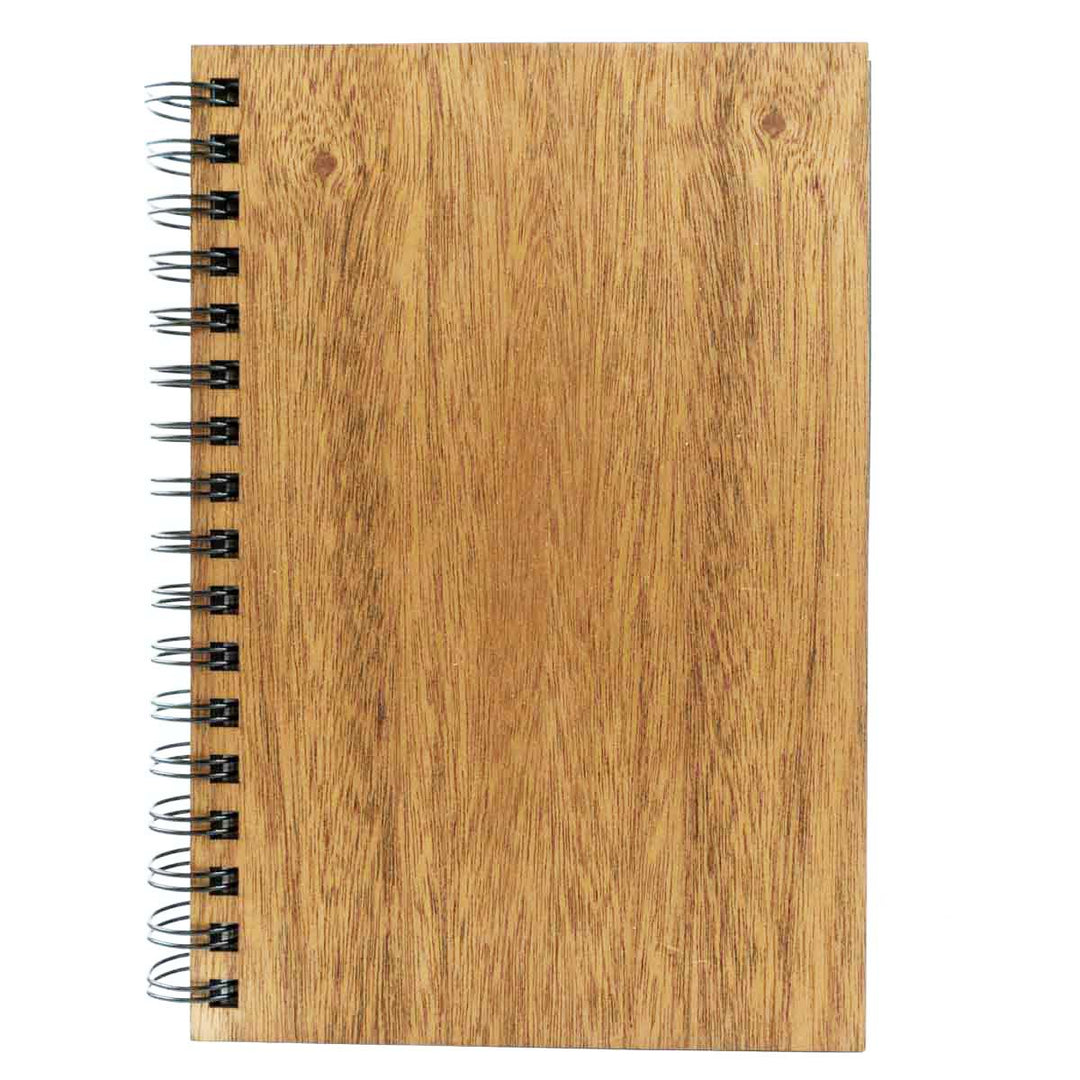 Customizable Wood Spiral Journal