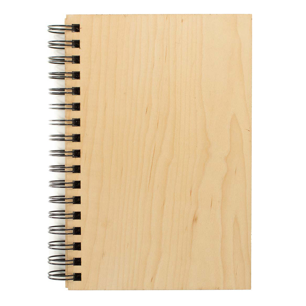 Customizable Wood Spiral Journal